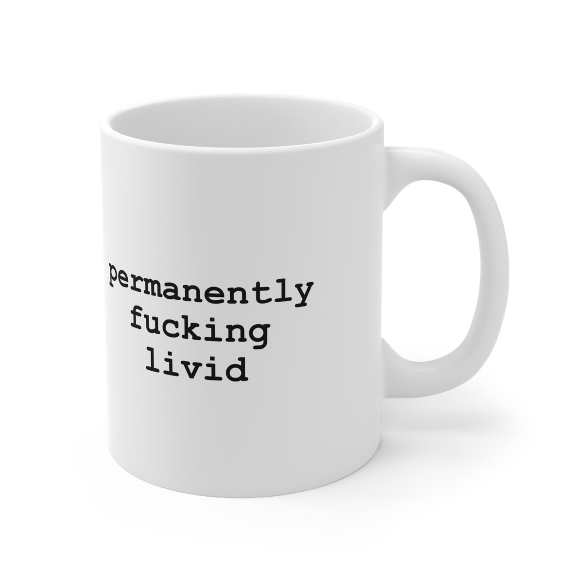 Permanently F*cking Livid Funny Typewriter Mug