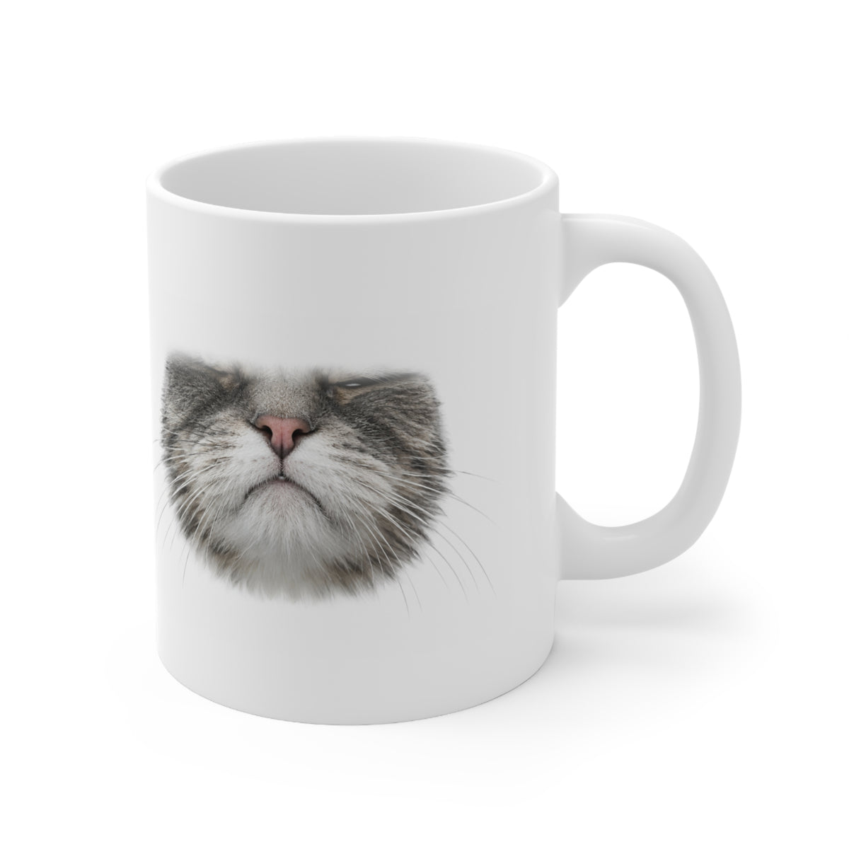 Unimpressed Cat Face Mug β Funny Cat Mouth Coffee Mug