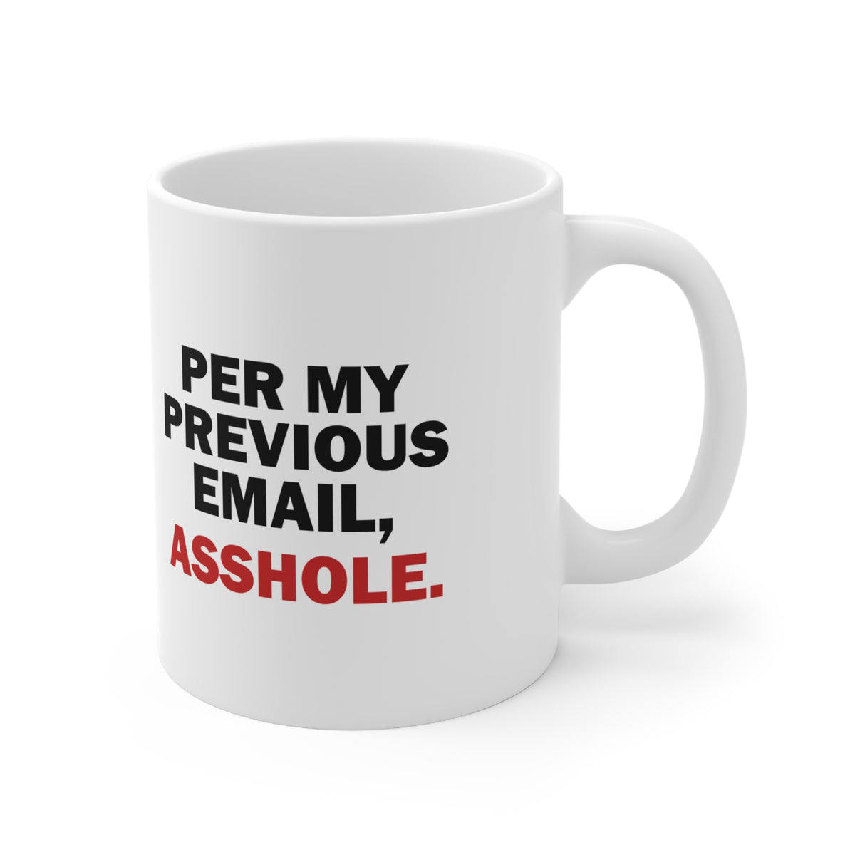 Per My Previous Email, Assh*le – Corporate Email Lingo Funny Office Mug