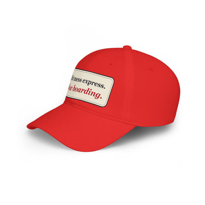 Hot Mess Express Now Boarding Funny Low Profile Cap