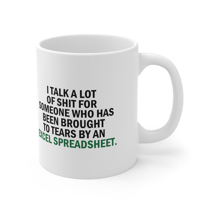 Brought to Tears by an Excel Spreadsheet Funny Office Mug