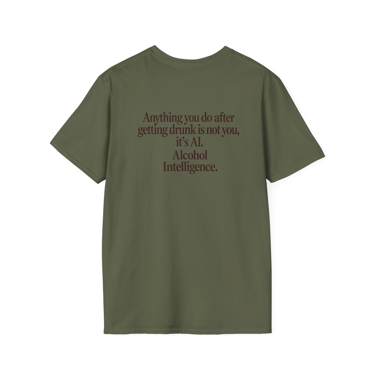 Alcohol Intelligence Funny Drinking Quote T-Shirt
