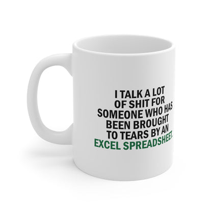 Brought to Tears by an Excel Spreadsheet Funny Office Mug