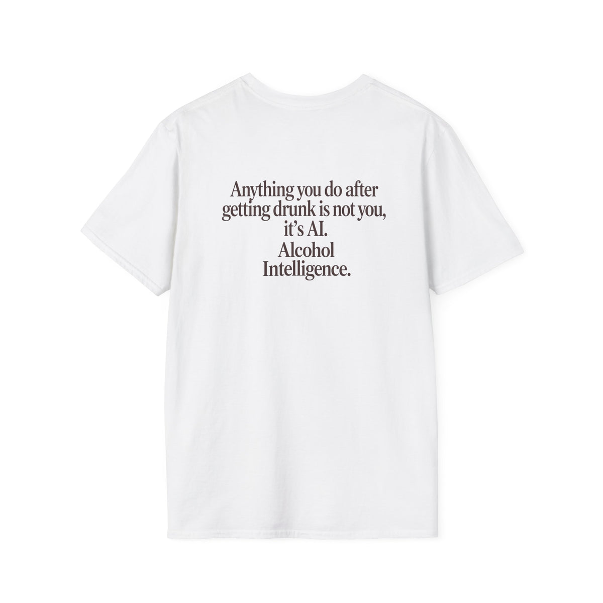 Alcohol Intelligence Funny Drinking Quote T-Shirt