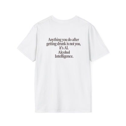 Alcohol Intelligence Funny Drinking Quote T-Shirt