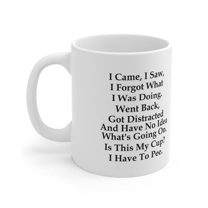 I Came, I Saw, I Forgot What I Was Doing Funny Coffee Mug