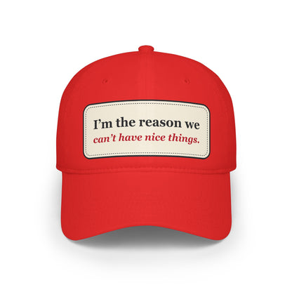 I’m the Reason We Can’t Have Nice Things Funny Low Profile Cap