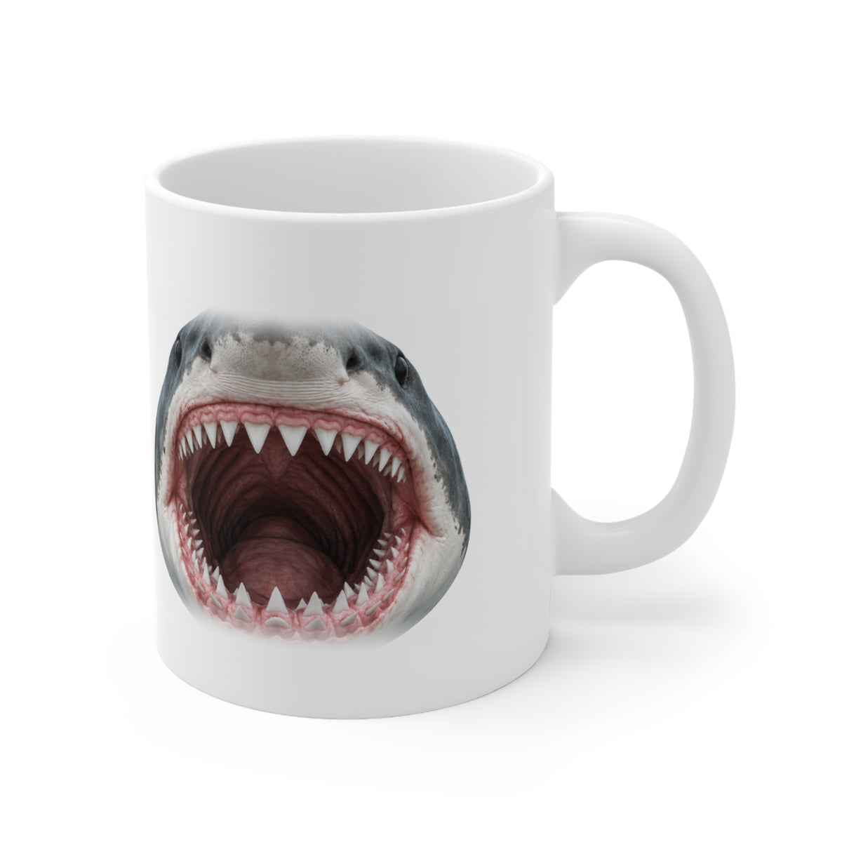 Shark Mouth Mug – Funny Shark Teeth Face Coffee Mug