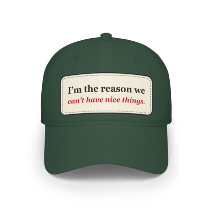 I’m the Reason We Can’t Have Nice Things Funny Low Profile Cap