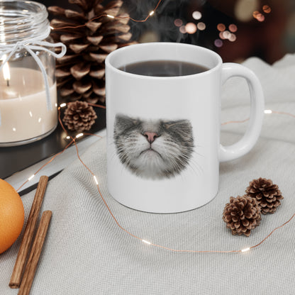 Unimpressed Cat Face Mug – Funny Cat Mouth Coffee Mug