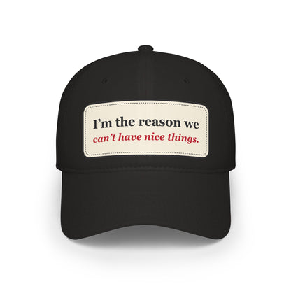 I’m the Reason We Can’t Have Nice Things Funny Low Profile Cap