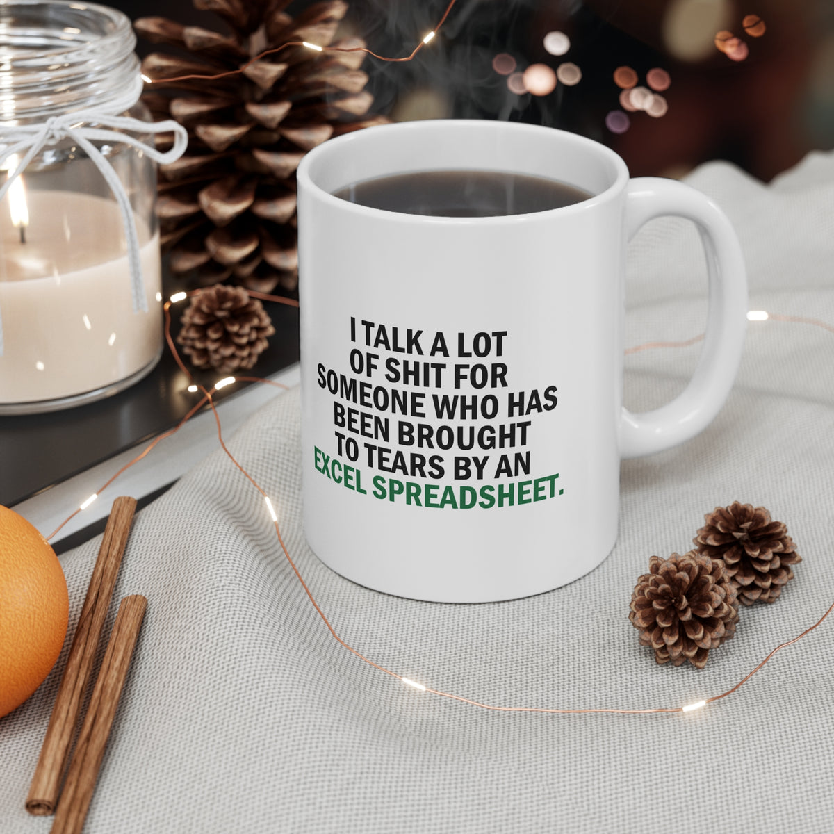 Brought to Tears by an Excel Spreadsheet Funny Office Mug