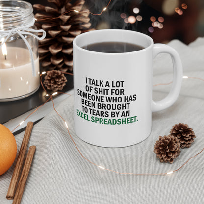 Brought to Tears by an Excel Spreadsheet Funny Office Mug