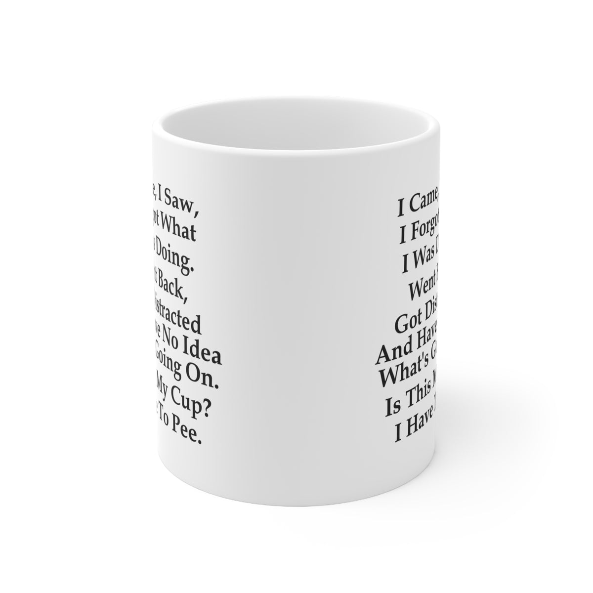 I Came, I Saw, I Forgot What I Was Doing Funny Coffee Mug