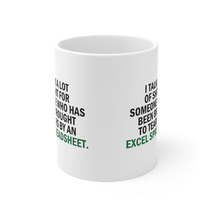 Brought to Tears by an Excel Spreadsheet Funny Office Mug