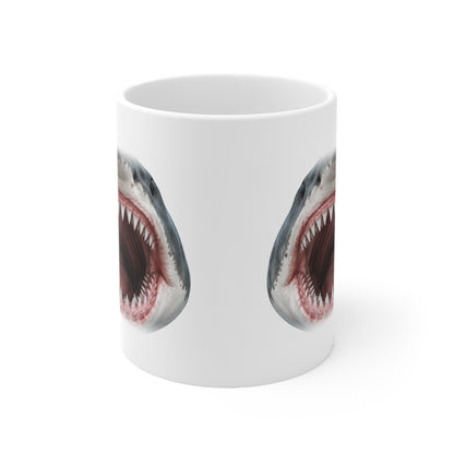 Shark Mouth Mug – Funny Shark Teeth Face Coffee Mug