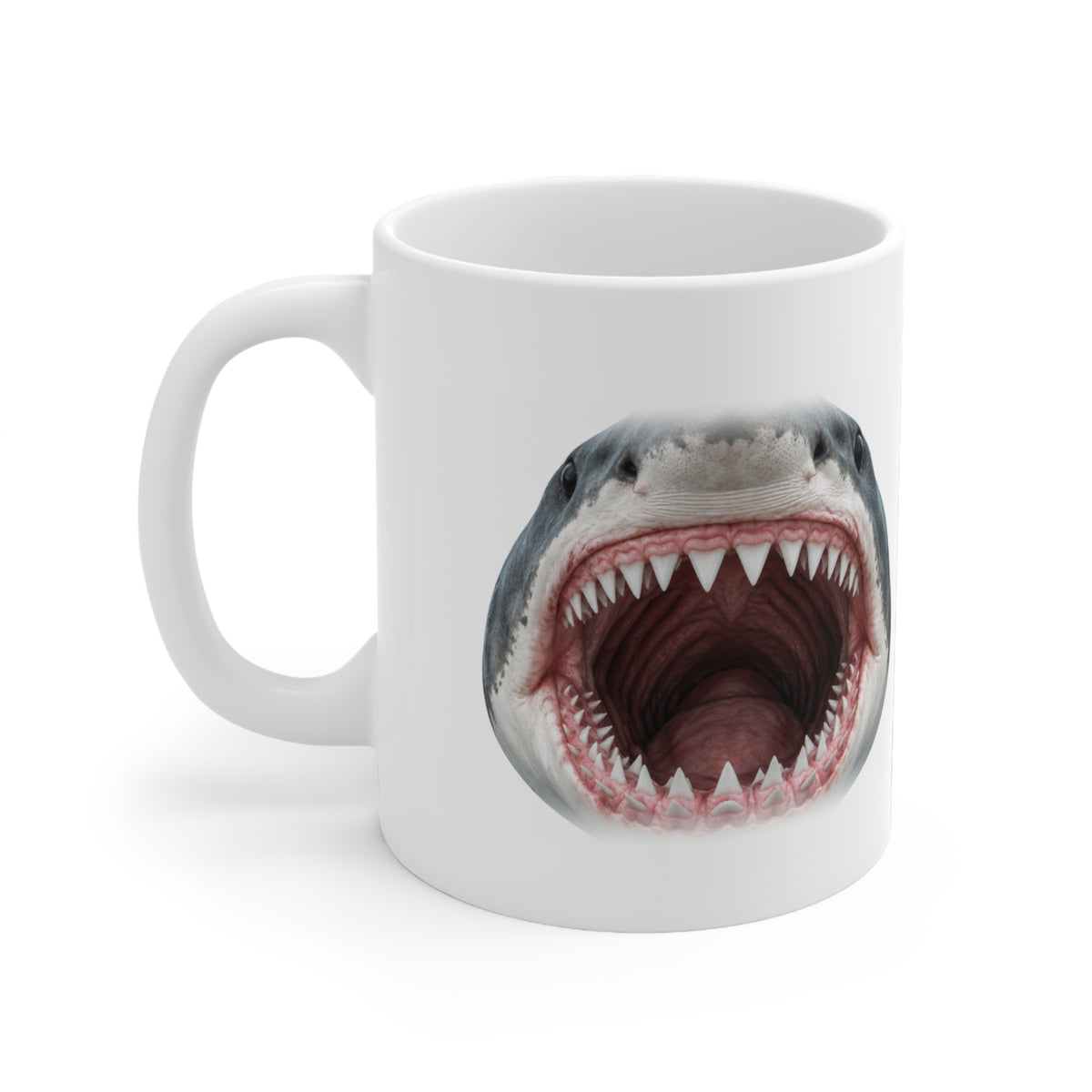 Shark Mouth Mug – Funny Shark Teeth Face Coffee Mug