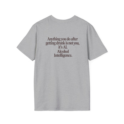 Alcohol Intelligence Funny Drinking Quote T-Shirt