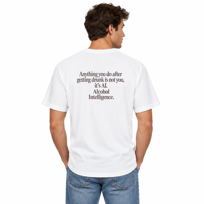 Alcohol Intelligence Funny Drinking Quote T-Shirt